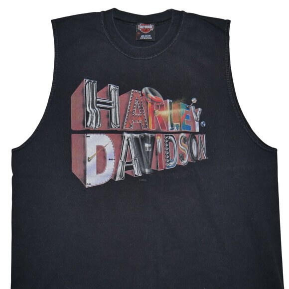 Harley Davidson Men’s Tank Top Size XL (Fits M) Vintage 2001 Rare Big Twin Aruba - Picture 10 of 11